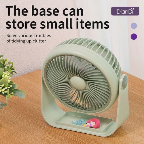 DD8214 Brushless Motor Rechargeable Fan Portable Table Usb Fan Strong Wind Ultra Quiet Small Desktop Fan for Home and Camping