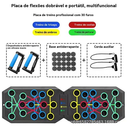 Placa de flexões com 30 furos