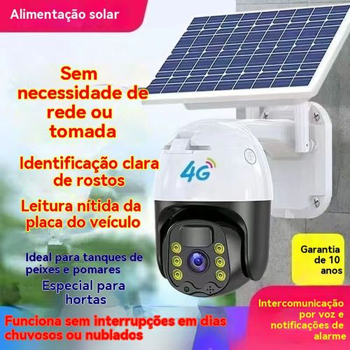Câmera de vigilância solar 4G