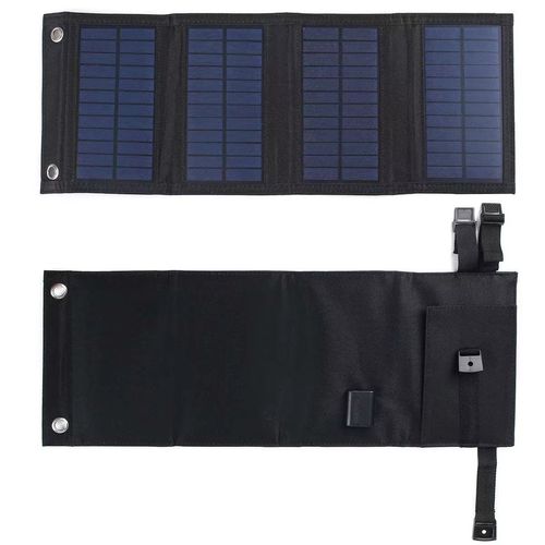 Painel solar portátil dobrável para exterior com saída USB 5V