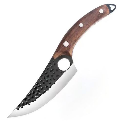 Faca de desossar com textura martelada forjada