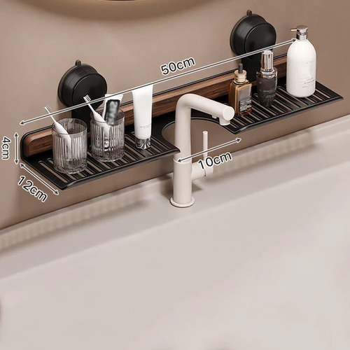✨2025 New Design🌸Walnut Suction Cup Shelf for Bathroom