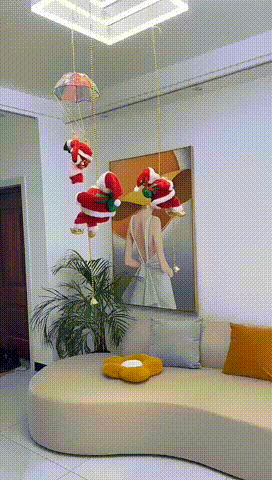 (🔥2025 BEST GIFT TO FAMILY🔥)🎅Electric Climbing Santa Claus Musical Toys