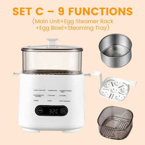 🔥🔥🔥Mini Multi-Functional Egg Cooker Set with Smart Touch Panel