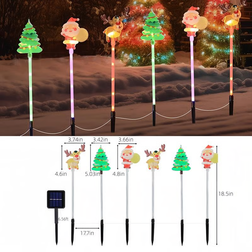 🎄6-Pack Solar Christmas Decorative Lights Christmas🎉