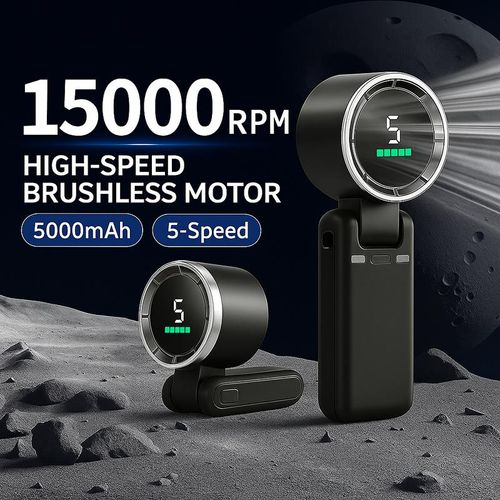 Portable Handheld Turbo Fan, 5 Gear Wind