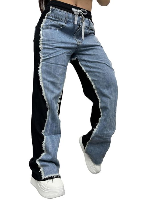 Hot Sales New Fashion Personality Women's Pants Stitching Jeans