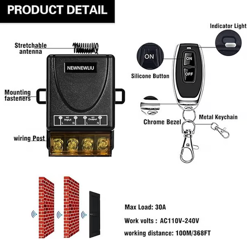 Wireless Remote Switch110V-240V remote switch
