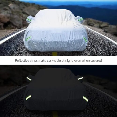 Car Cover All Weather, Outdoor Car Cover Sun UV Snow Wind Protection, Breathable Full Exterior Covers Universal Sedans Up to 185