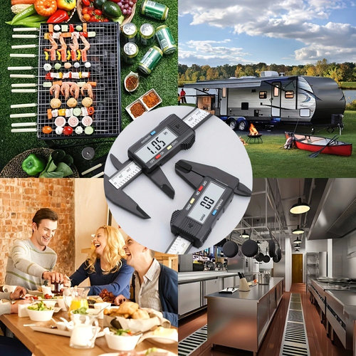 🔥🔥🔥Digital Caliper, Electronic Micrometer Measuring Tool with LCD Display, Carbon Fiber Plastic Vernier Caliper, Battery Operated Precision Measurement Instrument for Furniture Hardware Parts – Up to 150Mm Measurement Range RV Furniture Parts