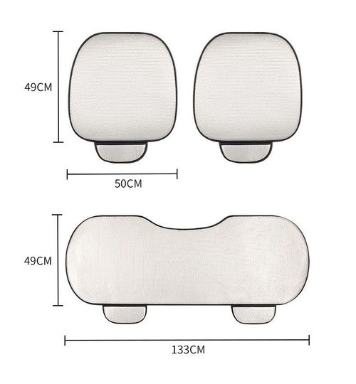🔥🔥🔥Ice silk breathable car seat cushion 3-piece set（50% off）