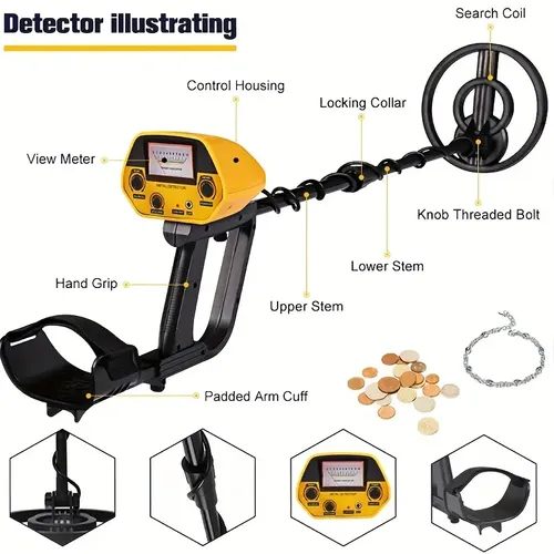 Underground Metal detector GTX 5030 Detecting copper and iron coins Full Metal detector for Easy to operate portable high precision metal detector does not contain batteries