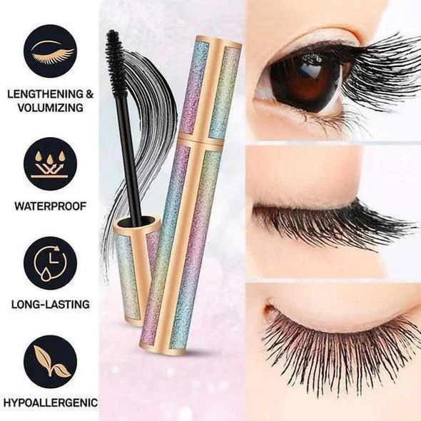 4D Waterproof Silk Fiber Thick Lengthening Star Mascara（5 PCS）
