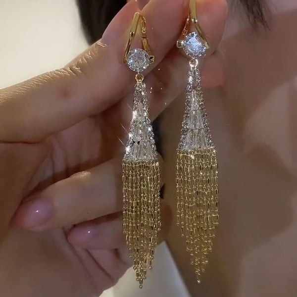 Hot sale 49% off-Diamond Tassel Earrings