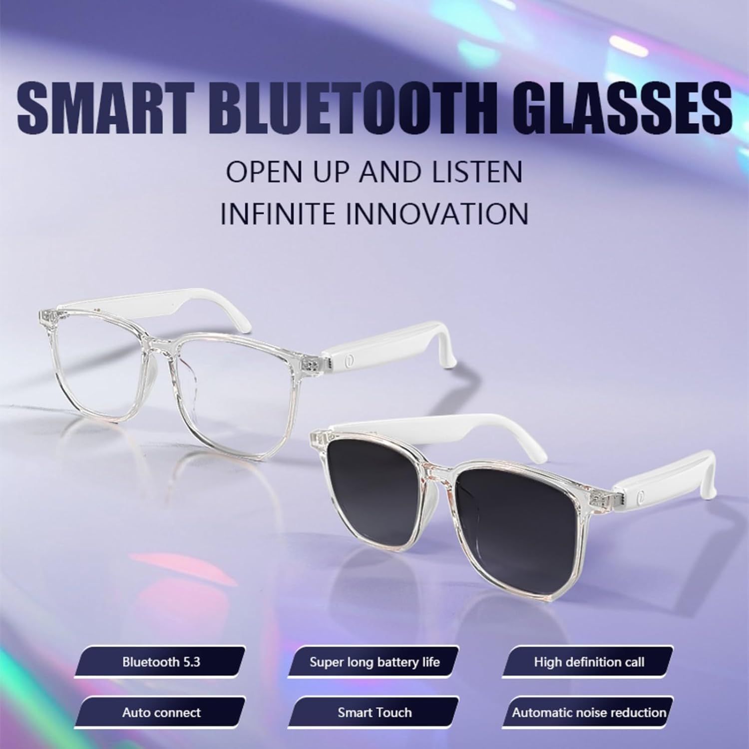 Smart AI Translation Glasses GS03 (Audio Glasses – Transition Lenses)