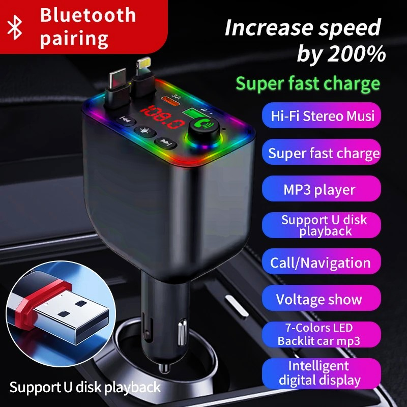 Car BT 5.3 Charger FM Transmitter