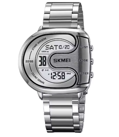 w'xSKMEI 2298 Original Jam Tangan Digital Pria Stainless Steel Tahan Air