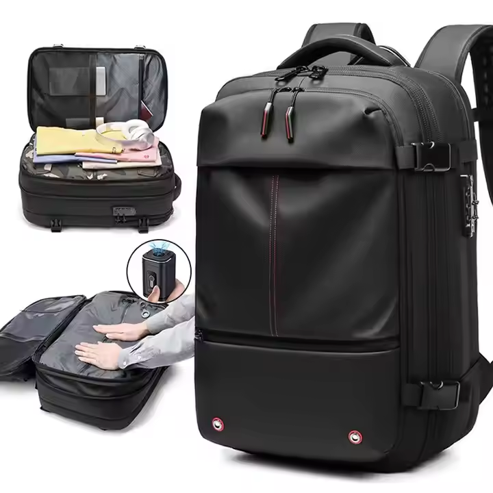 Vacuum-Expand Travel Backpack 🧳✈️ TSA Lock + 24  Suitcase Capacity | Laptop Compartment & Waterproof