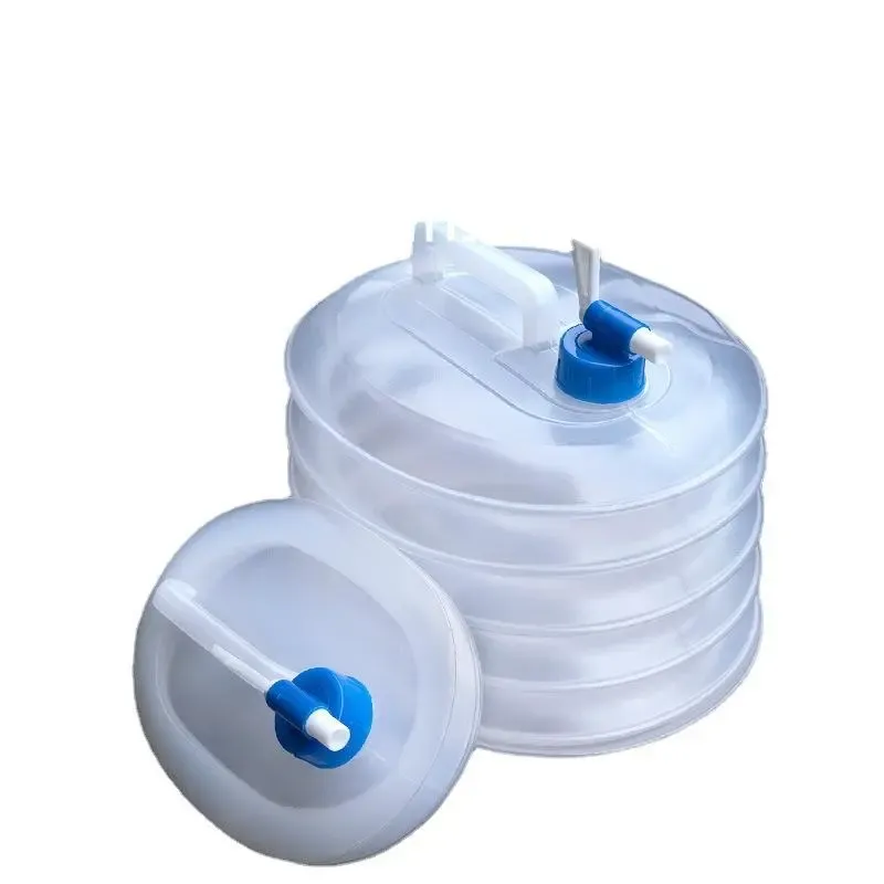 Collapsible Water Container, Large-Capacity Bucket with Handle, Portable Camping Gear for Hiking & Picnics, Water Storage Containers, Road Trips, Retractable, Handheld, Outdoor