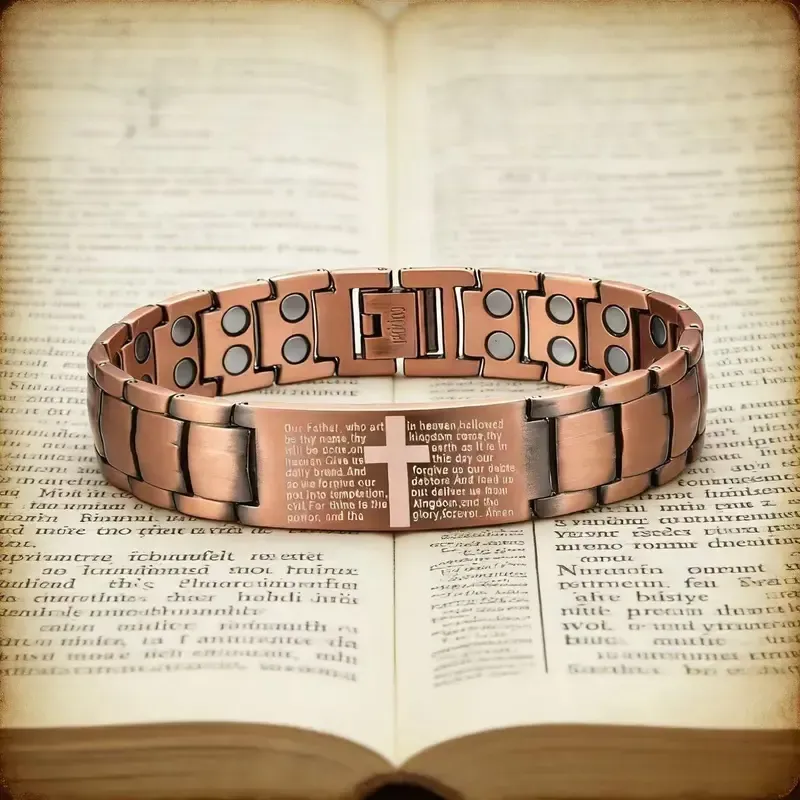 Everyday Wear Copper Magnetic Therapy Bracelet for Men & Women, 3X Ultra Strength Magnetic Bracelets, 99.99% Pure Copper with 3500 Gauss Neodymium Magnets, Eliminate Static Electricity, Magnetic Field Therapy Jewelry