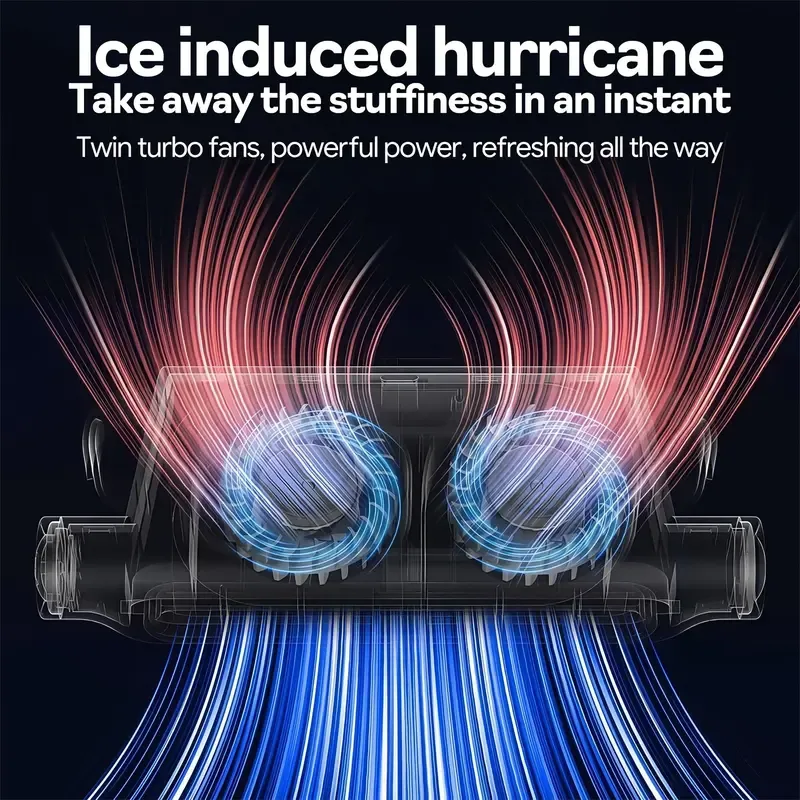 Portable Car Seat Cooler, Adjustable Car Fan, Car Seat Air Conditioner, Suitable for Most Cars, SUV, RV, Boat, Equipped with 3000mAh Battery