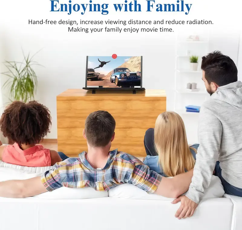 12 Screen Magnifier,3D HD Mobile Phone Magnifier Projector Screen Enlarger for Movies, Videos, and Gaming,Foldable Cell Phone Stand with Screen Amplifier,Supports All Smartphones  ​