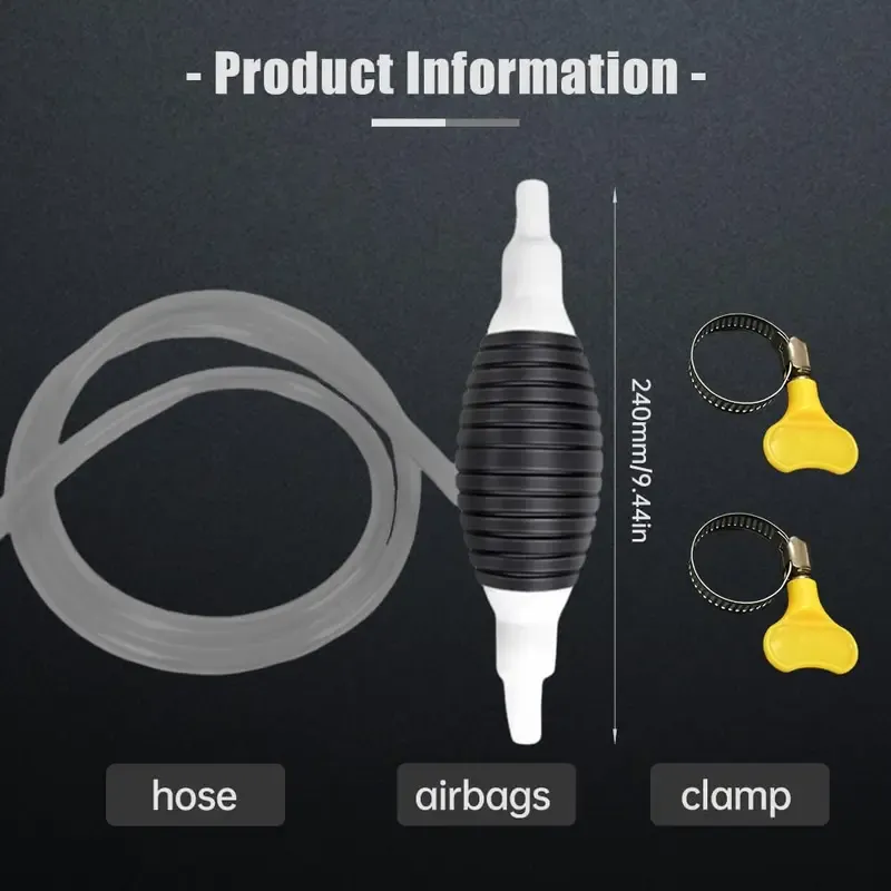 2 in 1 Manual Oil Pump Dual Flow Hand Siphon Pump with Valve Portable Fuel and Water Transfer Tool for Efficient Transfer