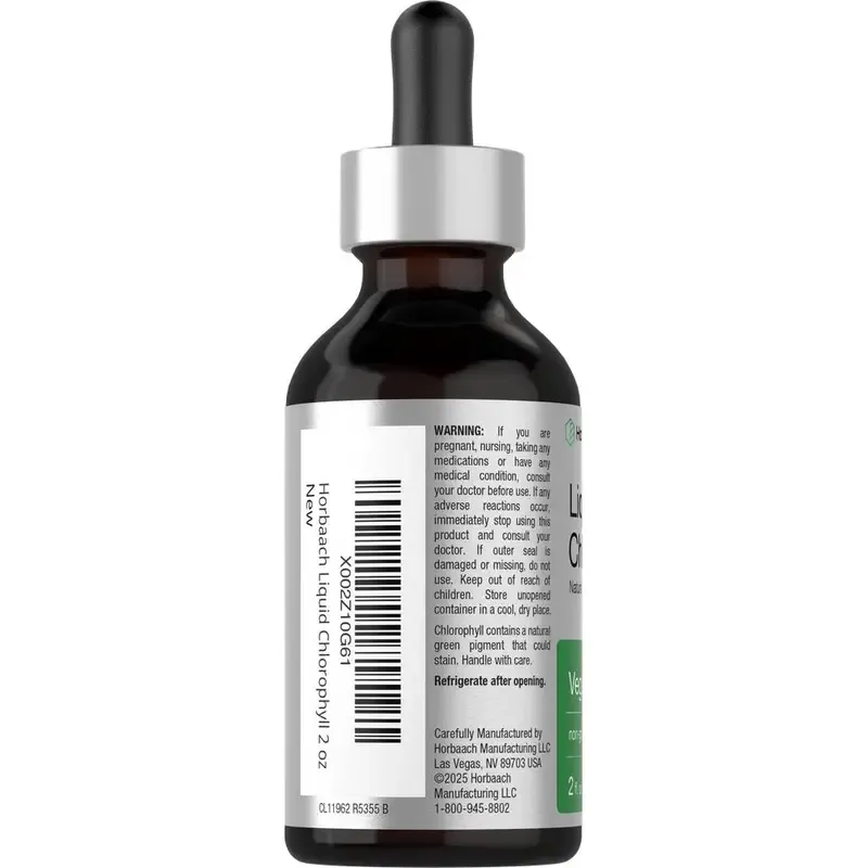 Liquid Chlorophyll Drops | 2 oz | Vegan, Non-GMO, and Gluten Free Formula | Natural Peppermint Flavor