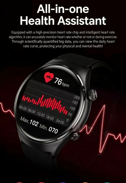GTR3 Smartwatch — A stylish timepiece for spring, featuring a 1.43-inch HD AMOLED display, AOD (Always-On Display) functionality, heart rate monitoring, over 110 sports modes, and a water-resistant design, with a battery life of up to 120 hours. Compatible with both iOS and Android systems, it is available in a variety of colors, supports USB charging, and is suitable for both men and women.