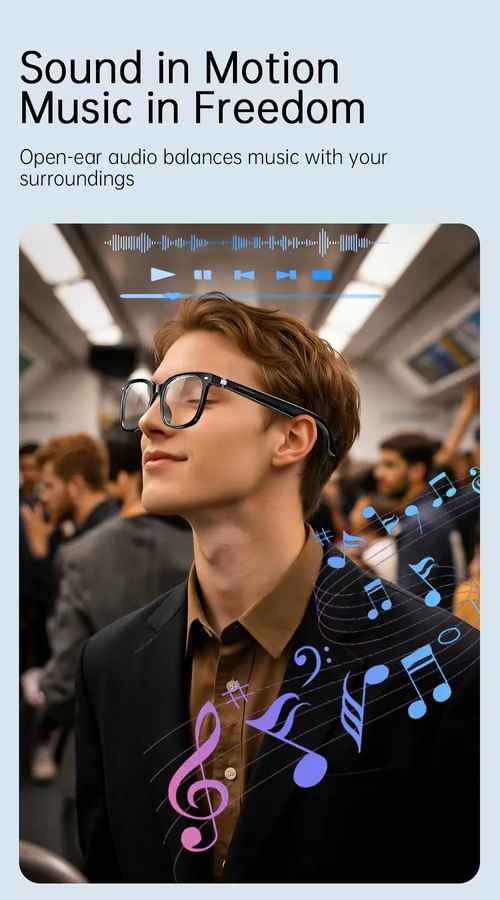 AI Smart Bluetooth Audio Sunglasses: UV protection, crystal-clear vision, hands-free calling and music playback, remote photography control, and smart touch interface. Unisex in design—stylish, sophisticated, and comfortable—these premium sunglasses are ideally suited for outdoor driving and cycling activities in Ghana.