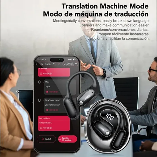 MINISO MS190 Translation Earbuds, Supports Real-Time Translation in 134 Languages With APP, Bluetooth 6.0 Earphones, Audio Wireless Earbuds for Music & Phone Calls, IPX5 Waterproof Sports Electronic Headphones with Long Endurance