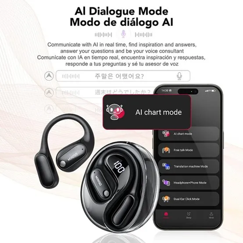 MINISO MS190 Translation Earbuds, Supports Real-Time Translation in 134 Languages With APP, Bluetooth 6.0 Earphones, Audio Wireless Earbuds for Music & Phone Calls, IPX5 Waterproof Sports Electronic Headphones with Long Endurance