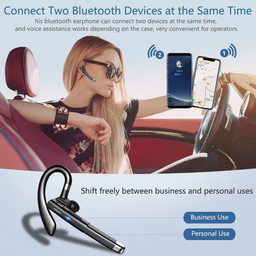 YYK-520 Bluetooth 5.1 Single-Ear Headset, Hands-Free Call, 12H Battery, for Ghana