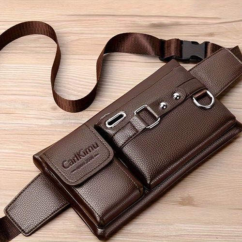Bolsa de Cintura em Couro Legítimo para Homens