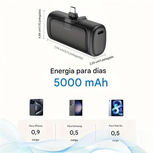 Mini banco de energia portátil de 5000mAh