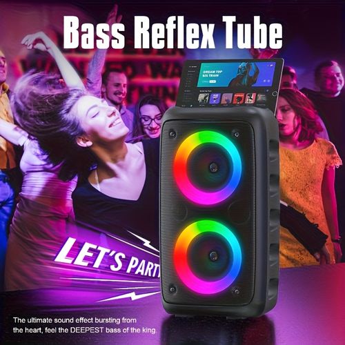 Caixa de Som LED com Subwoofer