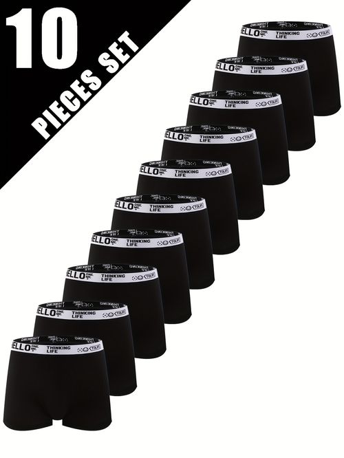 10 Peças de Cuecas Básicas 'HELLO' para Homem