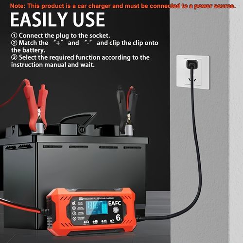 Carregador e Mantenedor Inteligente de Baterias 12V com Tomada UK