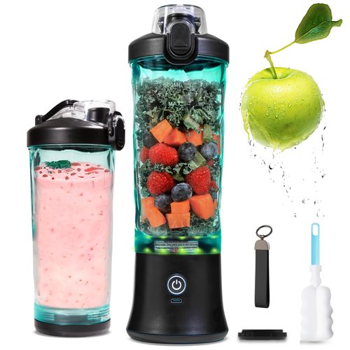Liquidificador Portátil 600ml com Bateria Dupla USB