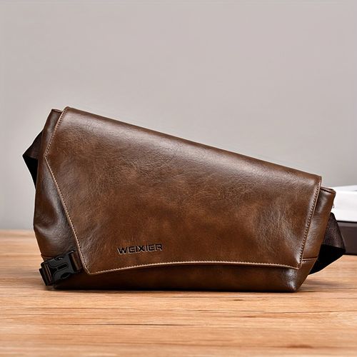 Bolsa de peito casual de couro premium