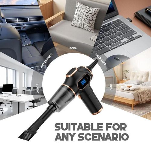 2-in-1 Cordless Vacuum Cleaner | Powerful Rechargeable Handheld Cleaner for Home & Car