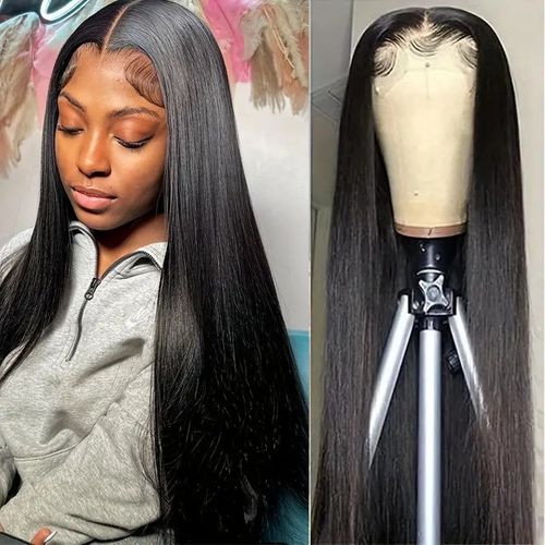 Long Straight African Wigs: Achieve Sleek & Glamorous Look Like in the Pic