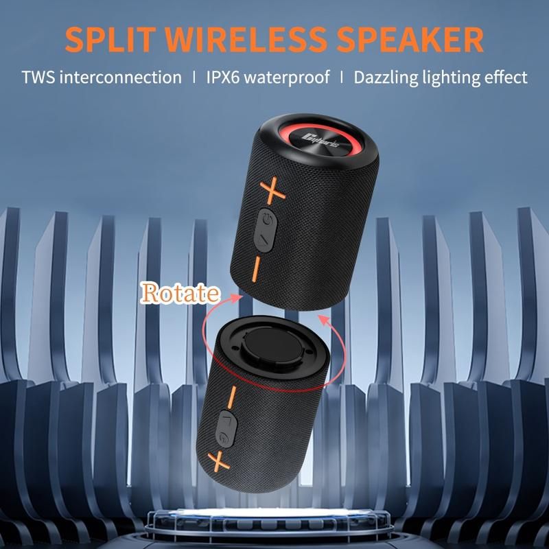 Portable Bluetooth Speaker 20W Bass IPX6 Waterproof Bluetooth 5.3