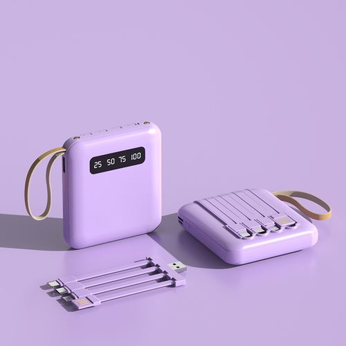 4-in-1 Power Bank Fast Charging: 20000mAh
