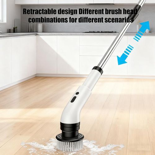 Cordless Electric Spin Scrubber – Powerful Cleaning Brush for Bathroom & Kitchen, Long Battery Life