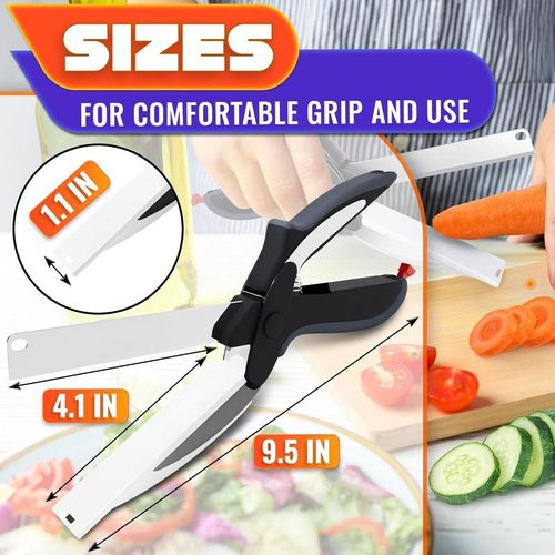 2-in-1 Kitchen Scissors – Knife & Cutting Board in One