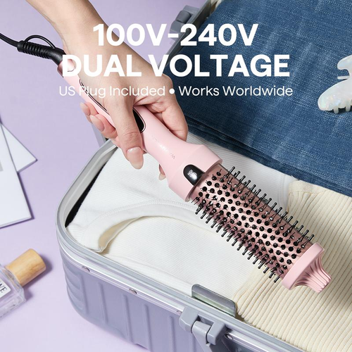 Wavytalk Ionic Thermal Brush 1.5 Inch with LED Display 300℉-420℉ Universal Voltage