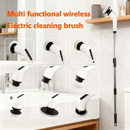 Cordless Electric Spin Scrubber – Powerful Cleaning Brush for Bathroom & Kitchen, Long Battery Life