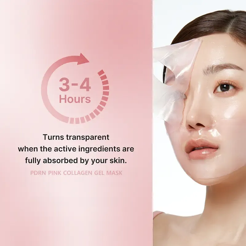 Hydrating & Brightening Collagen Gel Mask (4 Sheets) | Salmon DNA, Pink Glow, Korean Skincare