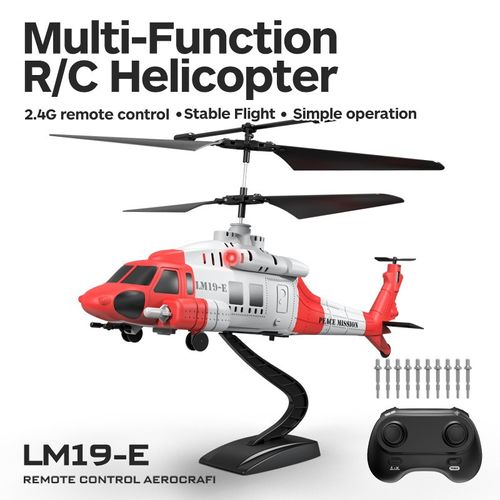 Black Hawk Missile-Firing 3.5CH Helicopter, Altitude Hold, 3-Speed High Low Gear Kids RC Toy